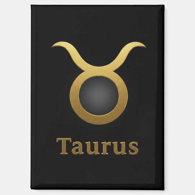 Taurus Zodiac / Taurus Symbol Refrigerator Magnet (Front)