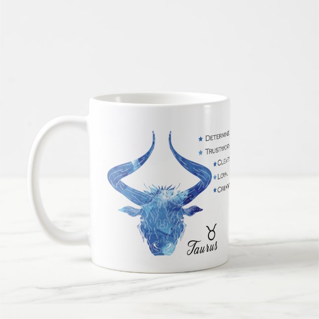 Taurus Zodiac Traits Mug (Left)