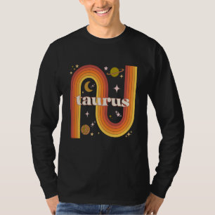 Taurus Zodiac Warm Rainbow 70s Horoscope Gemini T-Shirt