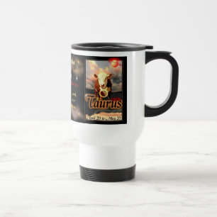 Taurus Zodiac white travel Mug
