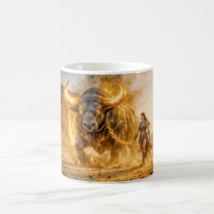 Taurus Zodiac with Warrior Leading a Fiery Celesti Coffee Mug