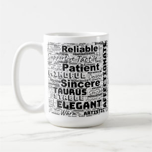 Taurus Zodiac Word Cloud Inspiration Coffee Mug