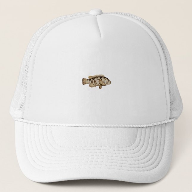 Tautog - Blackfish Art Trucker Hat (Front)