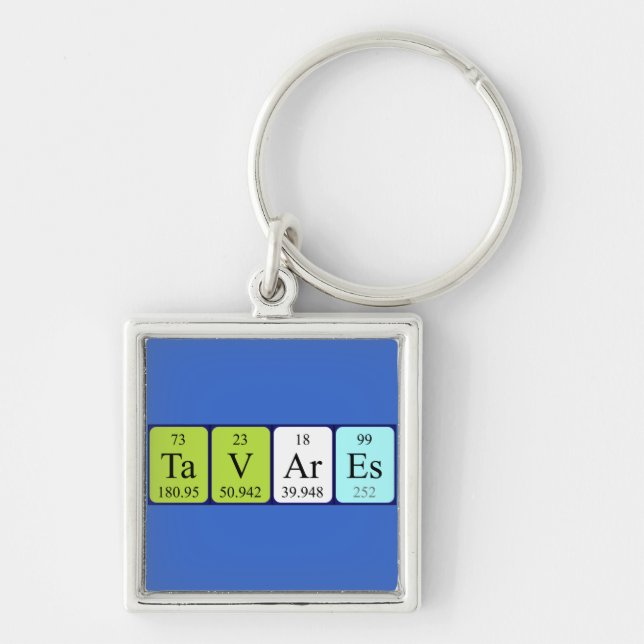 Tavares periodic table name keyring (Front)