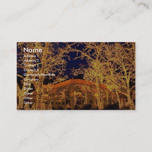 Customizable Tavern on the Green, Central Park, New York City, Business Card Template
