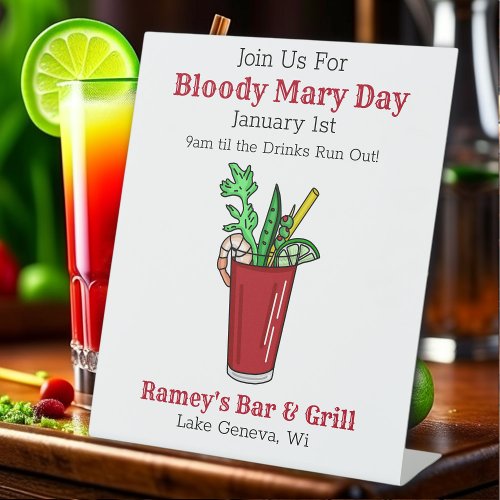 Tavern Promotional Paper for Bloody Mary Day Pedestal Sign