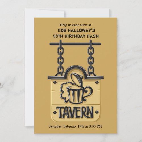 Tavern Sign Invitation