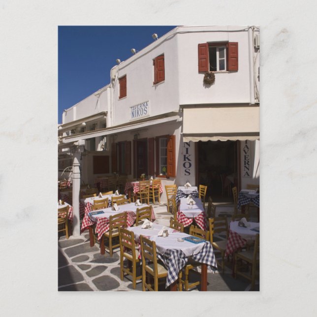 Taverna Nikos, Mykonos, Cyclades Islands, Greece Postcard (Front)