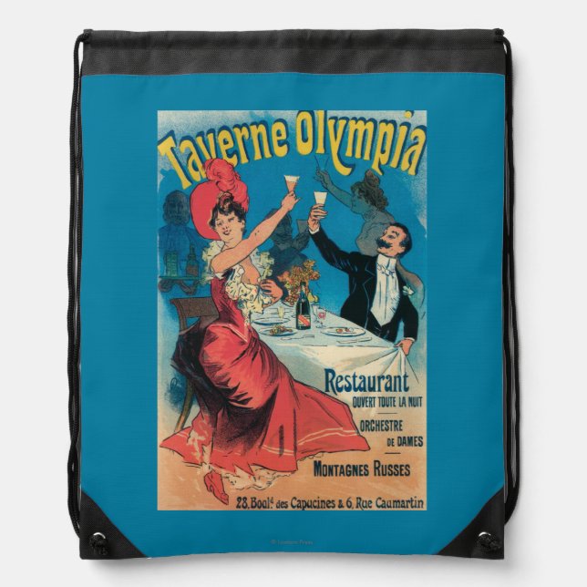 Taverne Olympia Promotional Poster Drawstring Bag (Front)