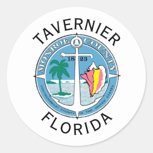 Tavernier _ Florida Keys Classic Round Sticker