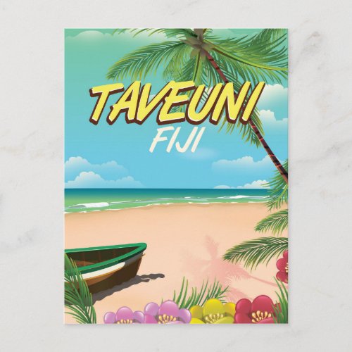 Taveuni Fiji travel poster Postcard