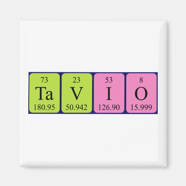 Tavio periodic table name magnet (Front)