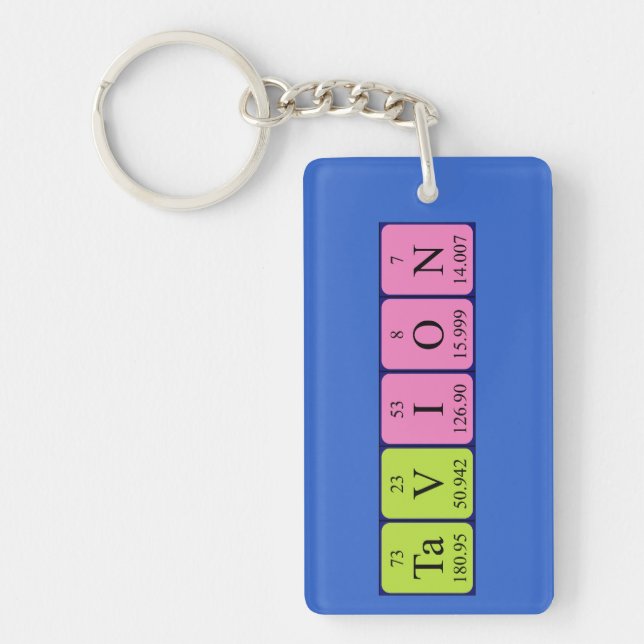 Tavion periodic table name keyring (Front)