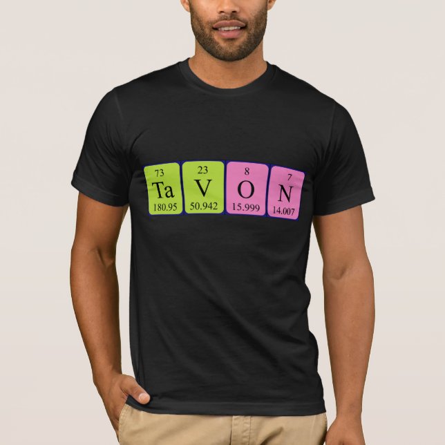 Tavon periodic table name shirt (Front)
