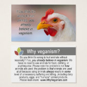 TAVS "Why veganism?" Business Cards (Front & Back)