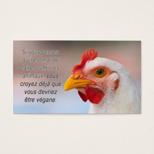 Customizable TAVS "Why veganism?" Business Cards in French