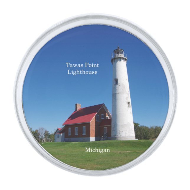 Tawas Point Lighthouse lapel pin (Front)