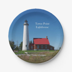 Tawas Point Lighthouse paper plate