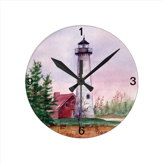 Tawas Point Lighthouse Wall Clock Zazzle