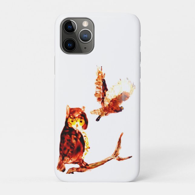 Tawny Brown Owls Art Case-Mate iPhone Case (Back)