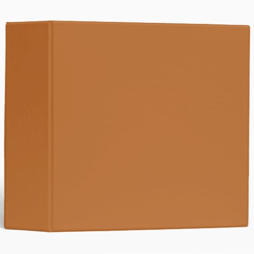 Tawny Brown Solid Color  Trendy Color  3 Ring Binder