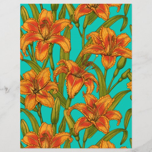 Tawny dailily flowers (Back)