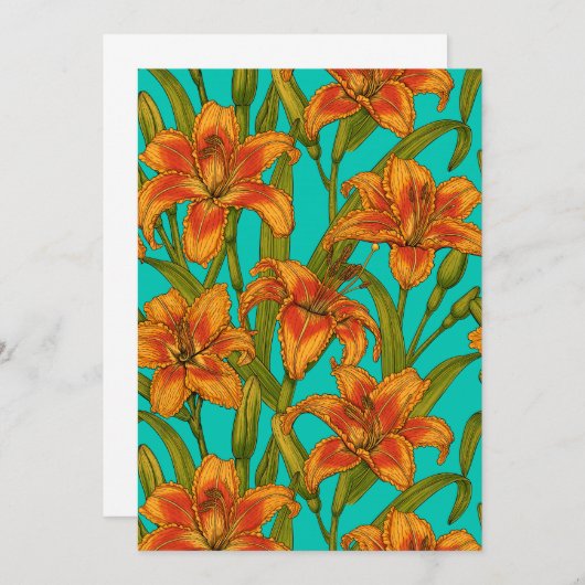 Tawny dailily flowers (Front/Back)