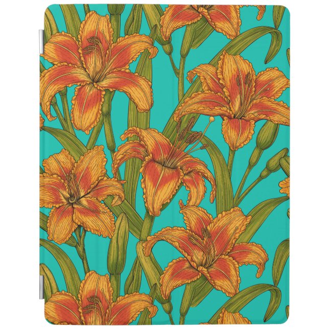 Tawny dailily flowers iPad smart cover (Front)