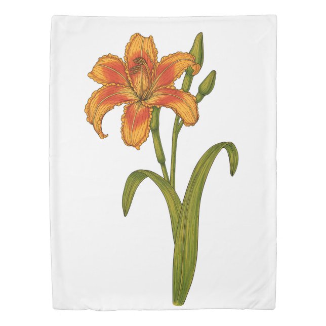 Tawny daylily duvet cover (Front)