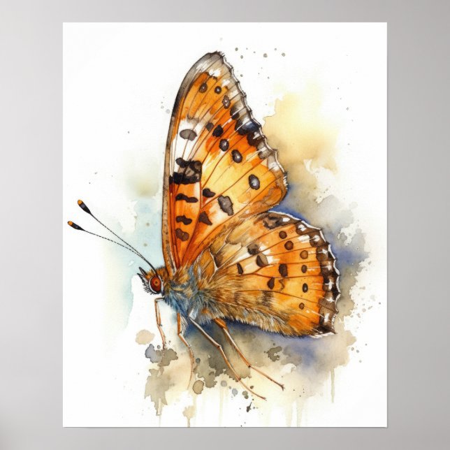 Tawny Emperor Butterfly Art Print Poster  (Front)