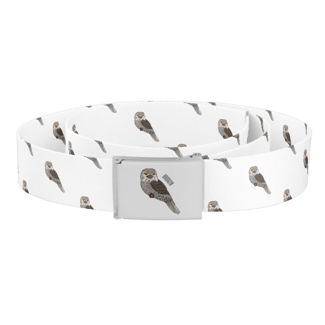 Tawny frogmouth bird cartoon illustration belt (Coil)