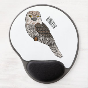 Tawny frogmouth bird cartoon illustration gel mouse pad