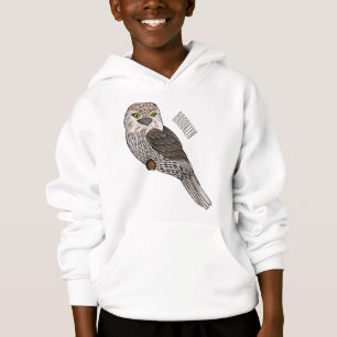 Tawny frogmouth bird cartoon illustration hoodie
