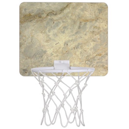 Tawny Gold Streaked marble stone finish Mini Basketball Hoop