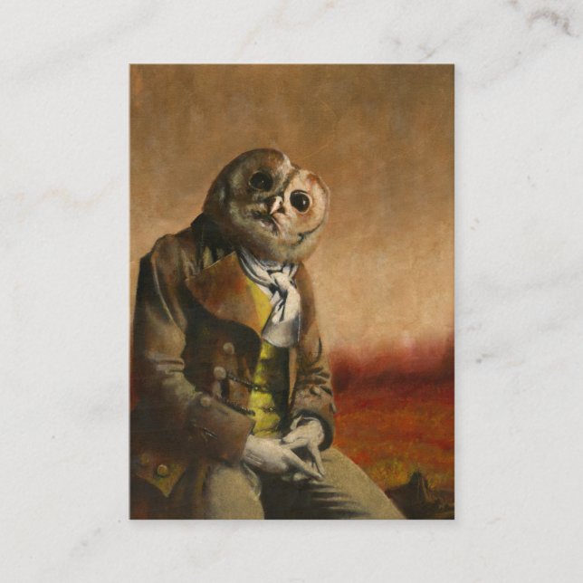 Tawny Owl Man ACEO Business Business Card (Front)