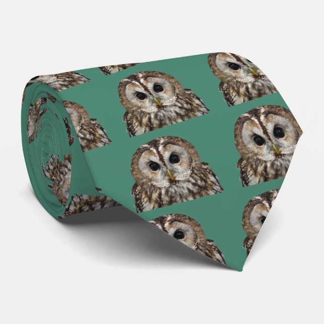 Tawny Owl Neck Tie (Rolled)