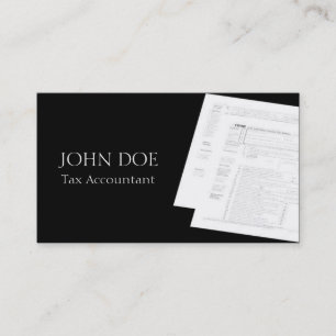 Tax Accountant B/W Form 1040 Business Card