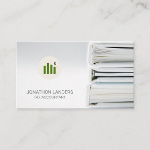 Tax Accountant Binders Business Card