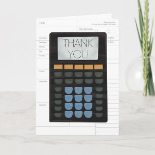 Tax Accountant CPA Bookkeeper  Thank You Card