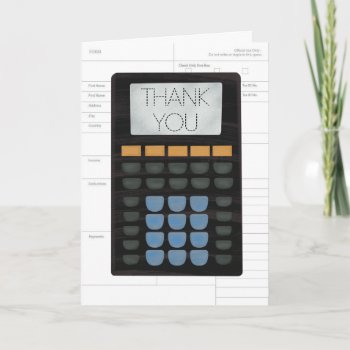 Tax Accountant Cpa Bookkeeper  Thank You Card by cbendel at Zazzle