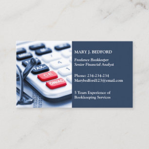 Tax Accountant CPA Business Card Template