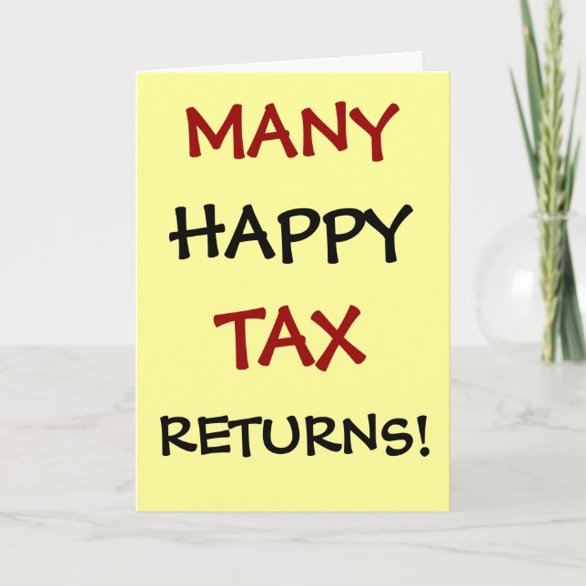 Tax Accountant | CPA | Thank You | Tax Returns Pun Card (Front)