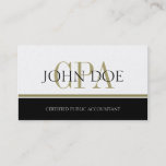 Tax Accountant Gold Stripes Cpa Business Card at Zazzle