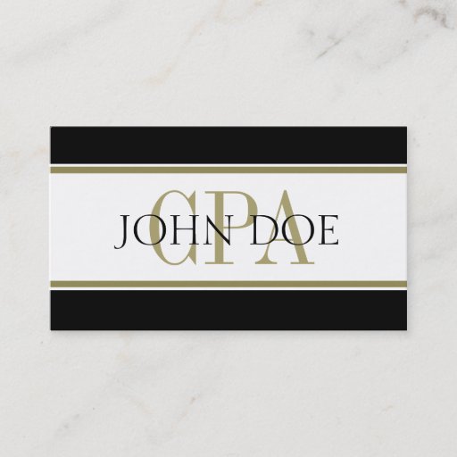 Customizable Tax Accountant Gold Stripes CPA Business Cards
