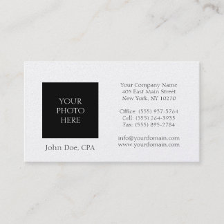 Tax Accountant Head Shot Gold Paper Business Card