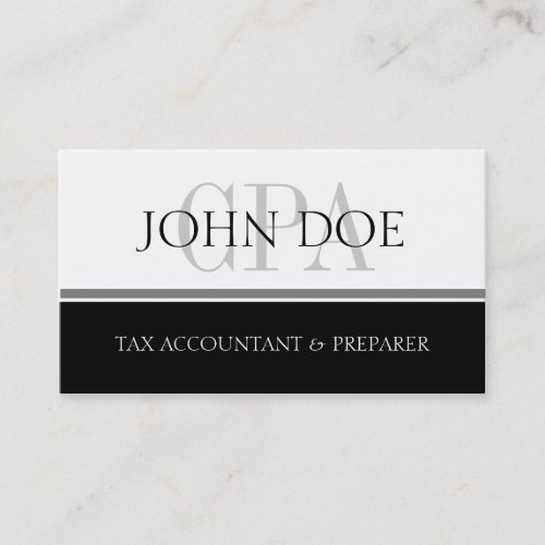 Tax Accountant S Stripe CPA W/W Business Card Templates