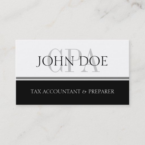 Customizable Tax Accountant S Stripe CPA W/W Business Card Templates