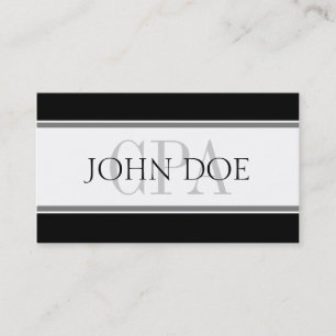 Tax Accountant Stripes CPA W/W Business Card