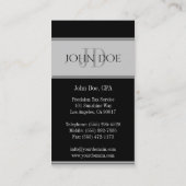 Tax Accountant Stripes Lt Grey Business Card (Back)