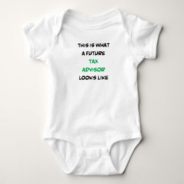 tax advisor, future baby bodysuit (Front)